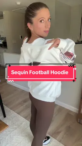 The prettiest football shirt that ever existed!! The white is perfect because it works for every team but it also comes in a few other colors. The footballs are sequin and so pretty! I sized  up to a medium. #tiktokshopcreatorpicks #tiktokshoplabordaysale #footballsunday #letsplayfootball #hoodies 