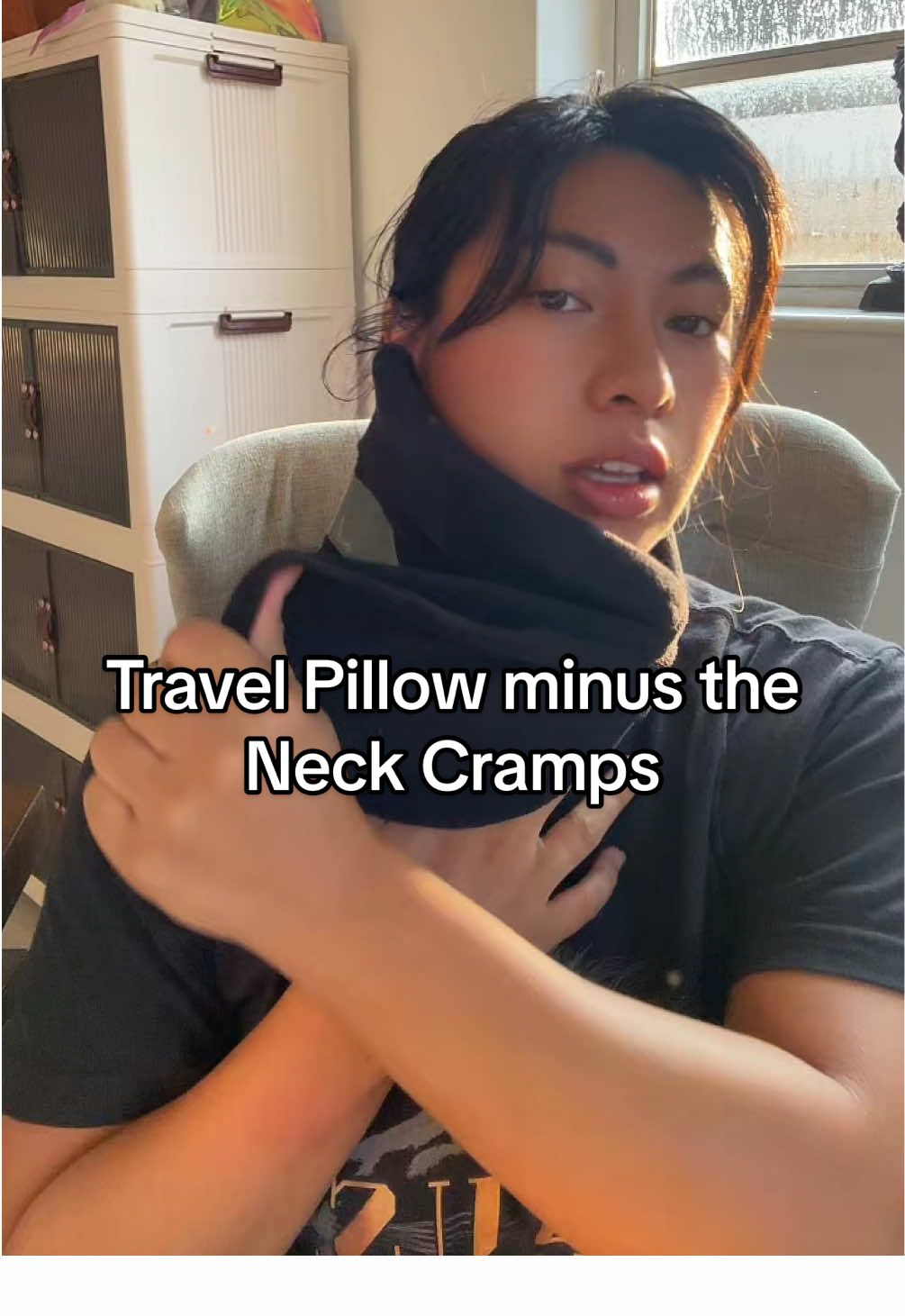 This is the ultimate #travelhack ! I have never been able to sleep on the plane because my neck would jerk around and wake me or I’d fall asleep and wake up with bad neck cramps regretting falling asleep lol. But this pillow actually keeps your neck up while sitting on a plane for hours!!! #tiktokshopcreatorpicks #travelhacks #travelnecessities 