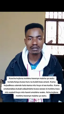 ACHA KUJIPA UMUHIMU  KWA WATU