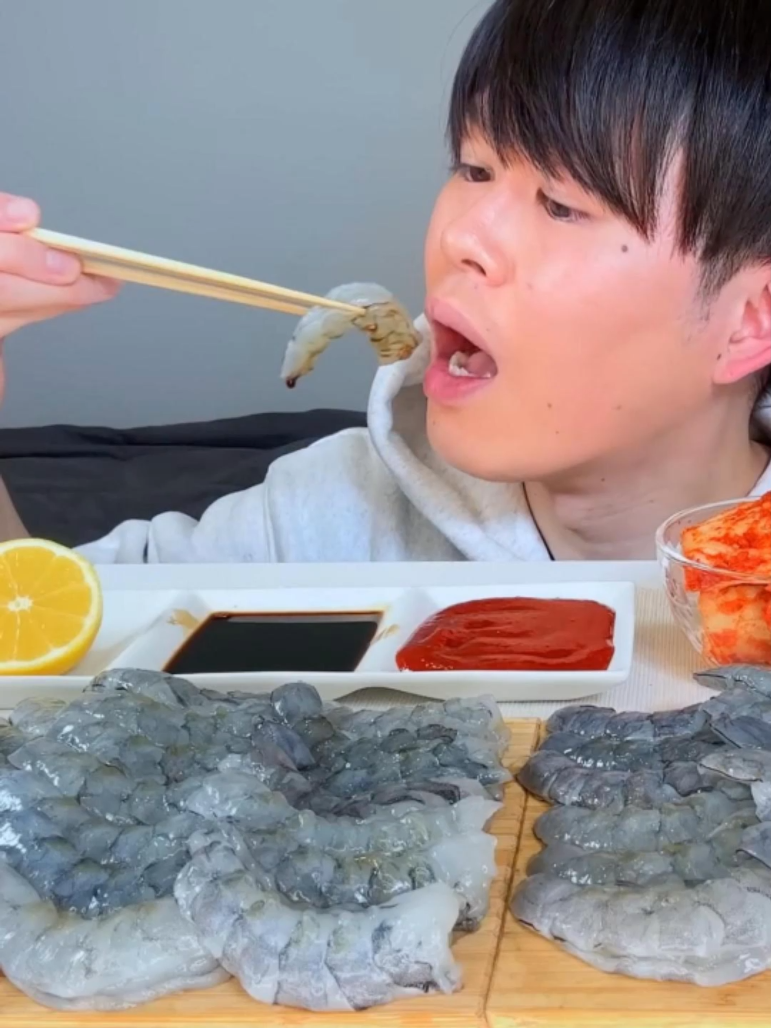 Raw Shrimp EATING SOUNDS