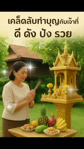 🌟เคล็ดลับทำบุญกับเจ้าที่ เห็นผลเร็ว มีโชค เงินทองไหลเข้าบ้าน💵💸 #หลักธรรมคําสอน #ธรรมะประจำใจ #ธรรมะtiktok #ไหว้เจ้าที่ #เทรนด์วันนี้ 