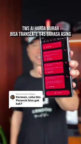 Membalas @Otolaper Harga sama tp lebih canggih, pilih TWS erazer XT89 Pro, sudah bisa translate 145 bahasa asing #twstranslate #erazerxt89pro #twsbluetooth #twstranslator 