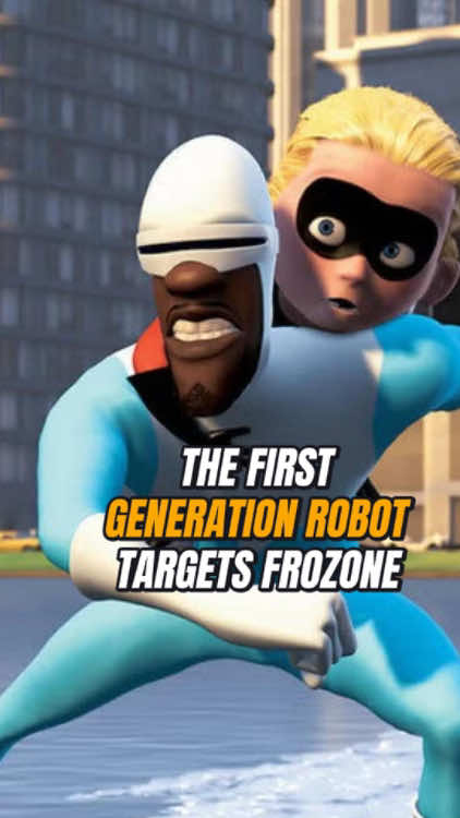 Why are the eyes of the two Omnidroids different No one realized that the first-generation Omnidroid's target was actually Frozone.#fyp #theincredibles #pixar #disney #frozone 