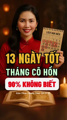 90% người Việt bỏ lỡ những ngày này trong tháng Cô Hồn...  👉 Bạn đừng là người tiếp theo!  📌 Xem đến cuối để biết 3 NGÀY VÀNG cực may mắn! #thangcohon #licham #phongthuy #13ngaytot #meotamlinh #tiktokhocduocgi #tamlinhphuongdong #fyp #xh #kimthoaphongthuyso4135 