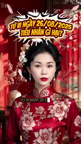TỬ VI NGÀY 26/08/2025 – TIỂU NHÂN GÌ HẠI? #TuViHangNgay #TuVi2025 #TuViNgay26_08 #KimTamCat