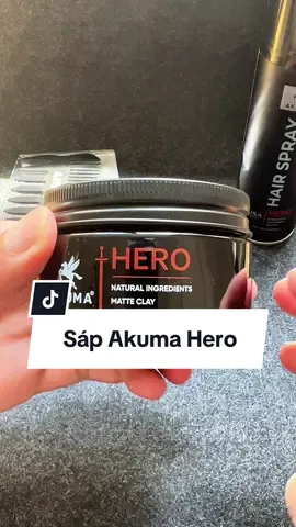 Sáp vuốt tóc Akuma Hero dánh cho chất tóc rể tre và tóc dày #zuyanhreview #sapvuottoc #sapvuottocnam #akuma #taokieutocnam 