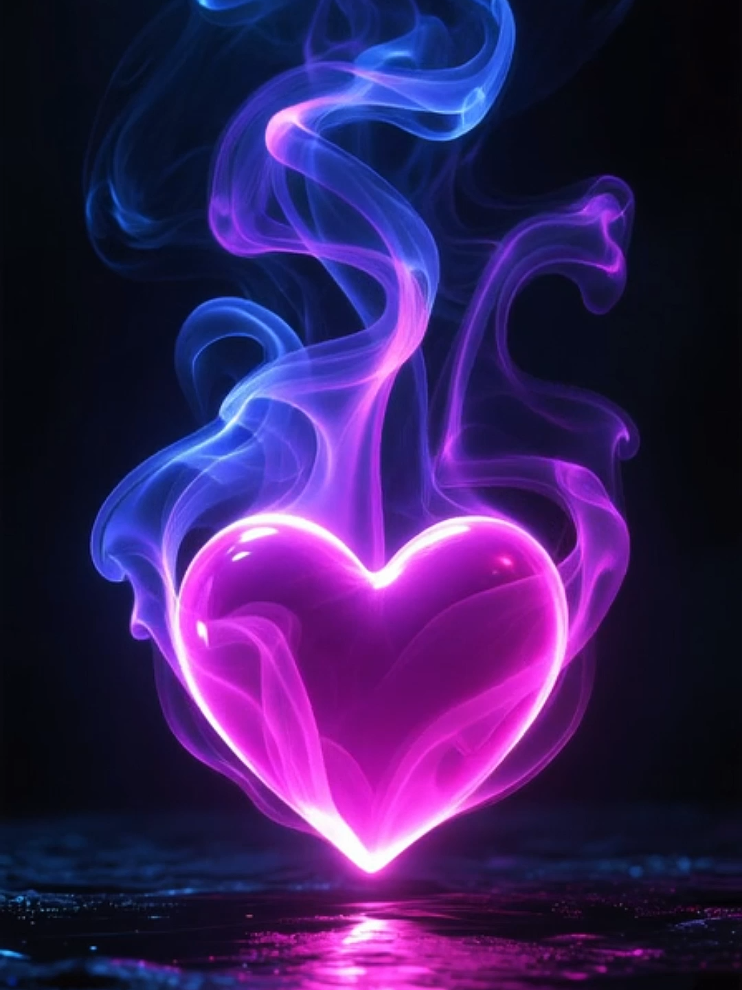 Live Wallpaper | Midnight Heartbeat #livewallpaper #lovevibes #neonheart #glowingheart #magical #ai #phonewallpaper #foryou #wallpapervideo