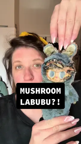 So crazy random to just find this guy in the garden?? #mushroomlabubu #customlabubu #labewbew #labubuart #mushroomart 