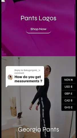 Replying to @Babygirlgold__  You can input your measurements when ordering on the website, or send a DM with your measurements, we can also provide you measurements guide video so you can measure your self🤎