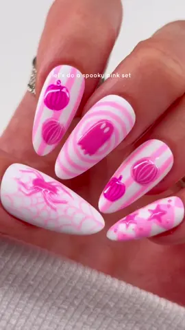 🎃💖 Let’s do a spooky pink set that GLOWS! 💅✨ We’re taking Halloween vibes and making them Tickled Pinque 🎀 🖤 Whisper – as the base 🌸 Serenity – soft backgrounds 🕷️ Details – stripes, webs, swirls & checker prints 🌟 Dreamhouse – glow pink gel polish for those spooky, glowing accents The result? A set that’s equal parts girly & ghostly 👻💕 So tell us besties… are you feeling Girly Halloween 🎀✨ or Scary Halloween 🕷️👻 this year?! 👇  💅🏻 @dreamcorenails #SpookyPink #GlowNails #HalloweenNails #TickledPinqueNails