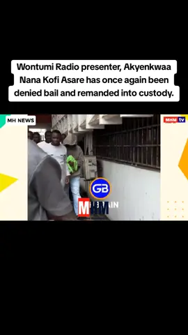 Wontumi Radio presenter, Akyenkwaa Nana Kofi Asare has once again been denied bail and remanded into custody, following his appearance before an Accra High Court today over allegations of the President’s involvement in the GAF Z9 helicopter crash.  The case has subsequently been adjourned until August 27, 2025. #wontumi #court #foryou #viral #fyp 