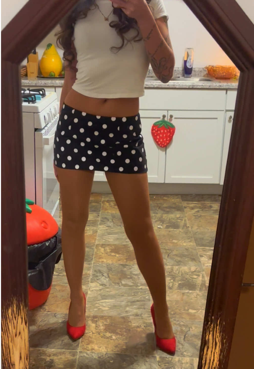 #OOTD #polkadotskirt 