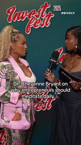 Daily meditation is a must👏🏾 #DrBryant breaks down why daily meditation is essential to maintaining a healthy mental space as an entrepreneur. #InvestFest