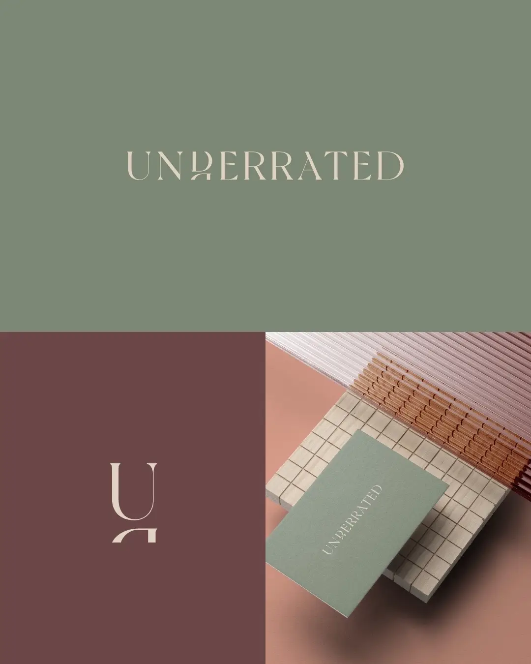 Branding we proposed for Underrated.  A dynamic color scheme and sleek type. #brandingstudio #logo #logodesign #brandboard #branding             