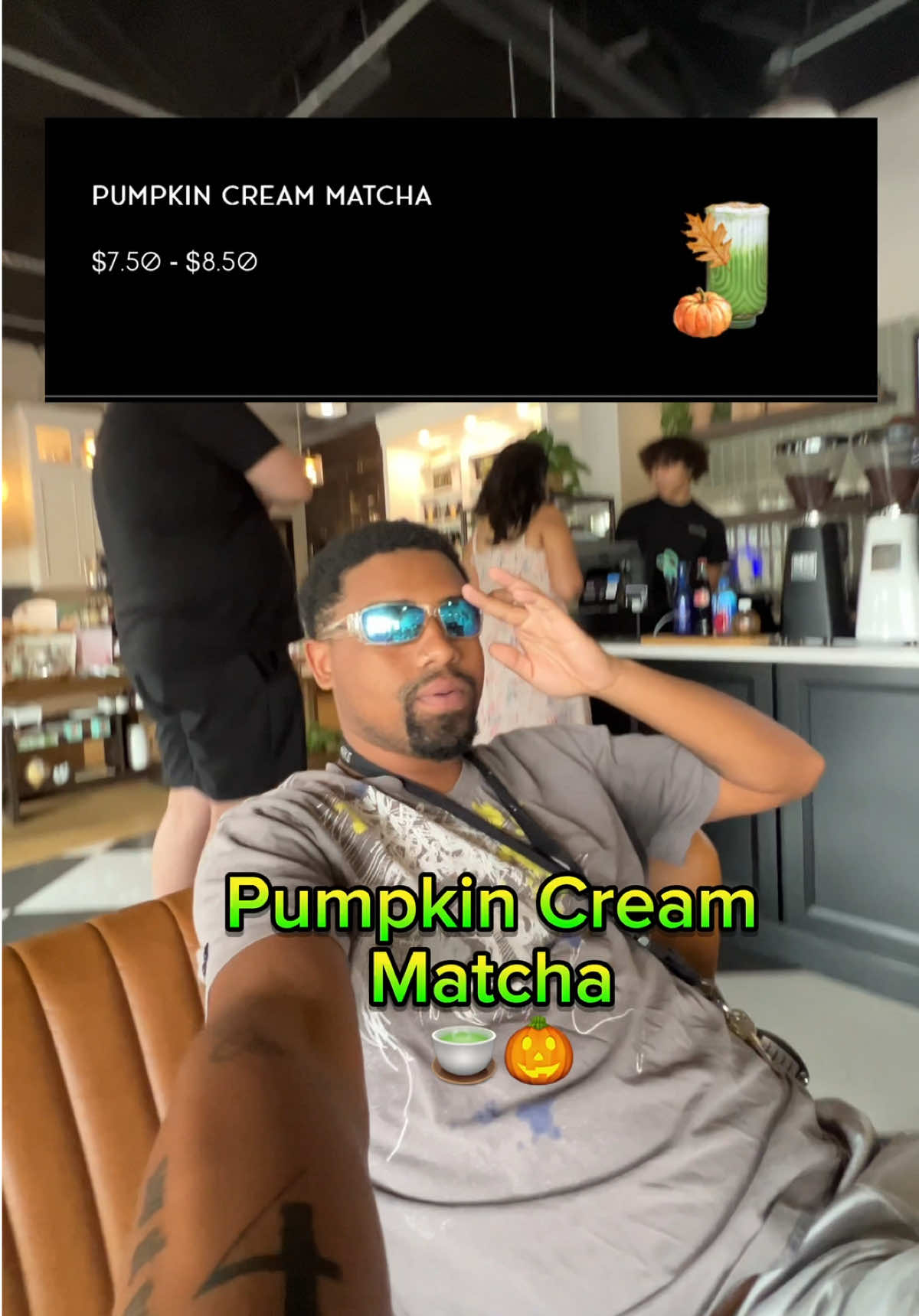 Pumpkin Cream Matcha for sure Gas 😌 @perfectpresscoffeeco 🤩🤩 #tampa #tampaflorida #tampabay #pumpkinseason 