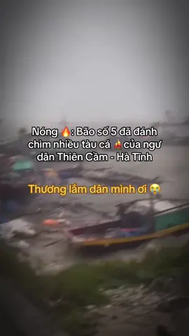 #CapCut Nhìn mà xót 😭 Nóng 🔥: Bão số 5 đã đánh chìm nhiều tàu cá ⛵️của ngư dân Thiên Cầm - Hà Tĩnh#tinchinh24h #baokajiki #canhbao #xuhuongtiktok 