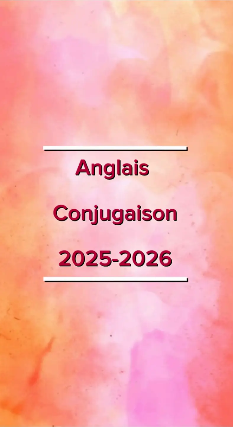 Tout savoir sur la conjugaison en anglais ✨📚 #anglais #conjugaison #english #revision #apprendresurtiktok 