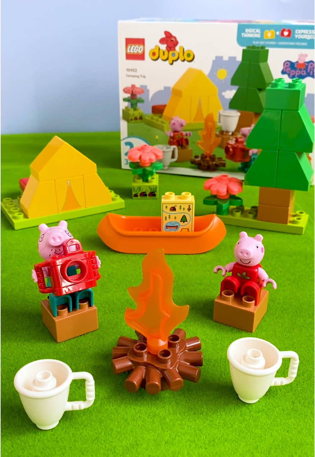 Calling all campers, it’s time to build the Peppa Pig LEGO DUPLO Camping Trip set 🏕️ #peppapig #asmr #asmrsounds #lego 