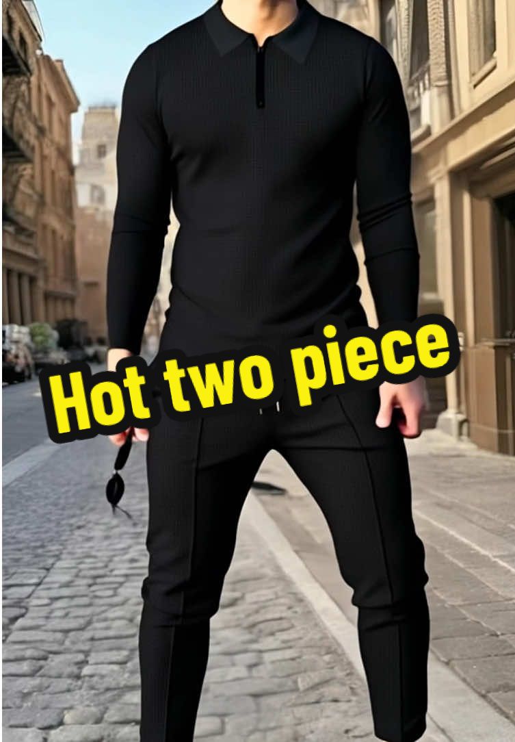 Men’s hot two piece is suitable for daily wear #menfashion #twopieceset #fyp #foryou #tiktokshop 