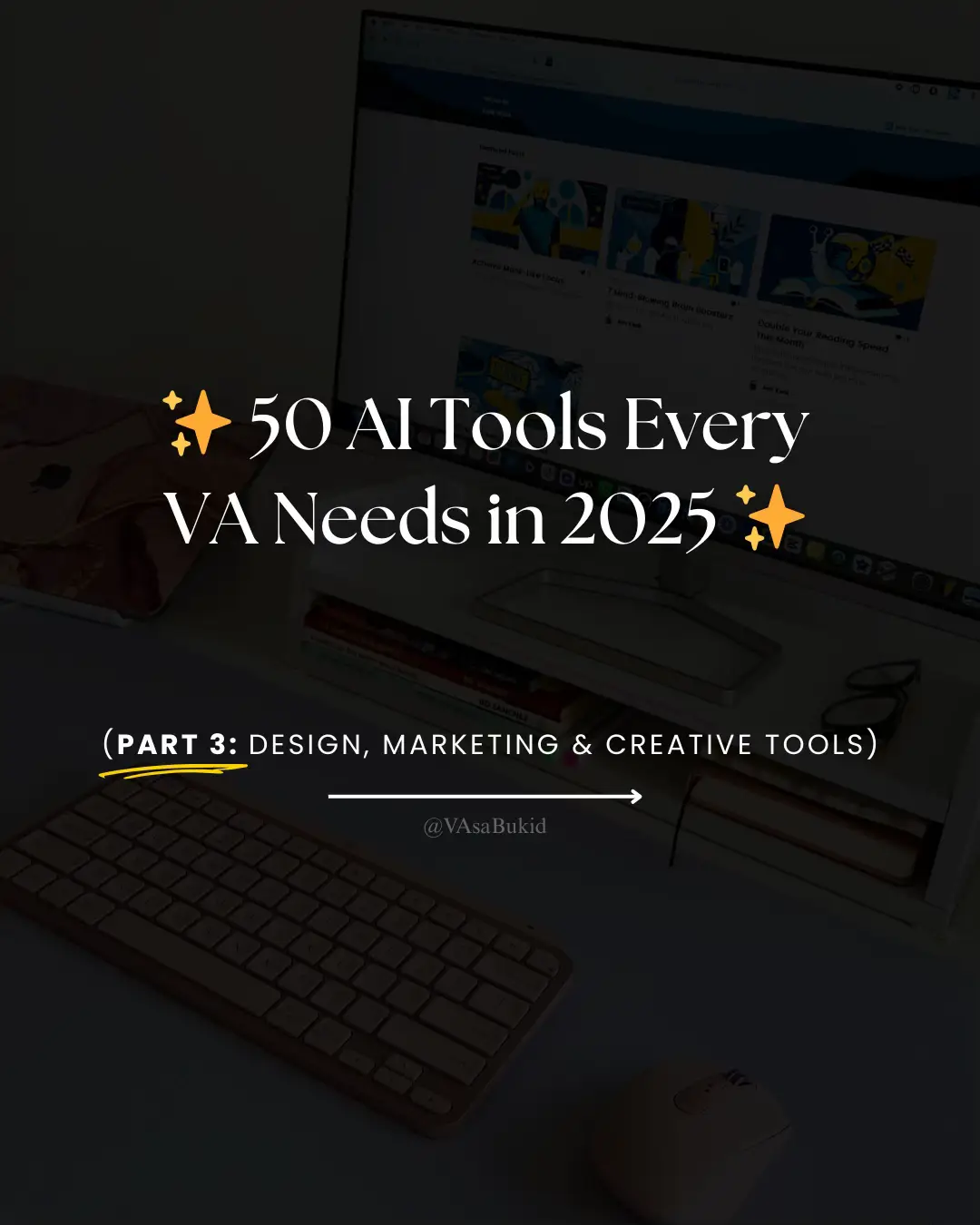 Want to stand out as a Virtual Assistant? 🚀 These 10 AI tools (21–30) will help you design, market, and create content faster than ever. From presentations to mockups, music, and viral content ideas — these tools give VAs the creative edge clients are looking for. 🎨⚡️ 💡 Smart VAs don’t waste time — they leverage AI! 👉 Follow for Part 4: AI tools for productivity + automation. . . #virtualassistant #onlinejobsforbeginners #virtualassistantontiktok #wfhlife #onlinejobsworkfromhome 