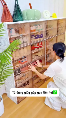 Tủ giày gấp gọn cao cấp 40 đôi.#xuhuong #tugiay #tugiaycaocap #tugiaygapgon 