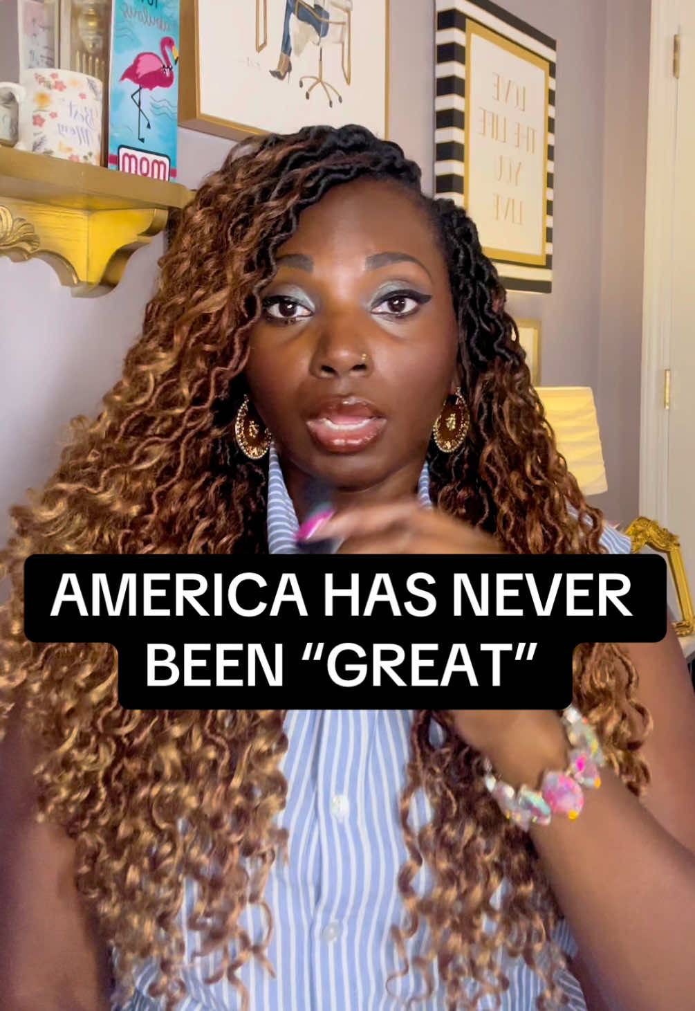 AMERICA HAS NEVER BEEN “GREAT” This is an unpopular opinion, and I don’t care! America has never truly been “great”, and it’s never been a TRUE democracy. Because, first of all, a TRUE democracy doesn’t crumble this quickly, and this easily.  A TRUE democracy doesn’t have as many loopholes in it, as Swiss cheese! As an African-American woman, I know better. The system has been fascist for a long time (for Black people), but it's only now that everyone is starting to feel the effects of it.  The desire to 'go back' to a better time is misguided, because things were never actually that great, especially for Black people, and other marginalized groups.  It’s time to wake up and recognize the systemic issues that have led us to this point, rather than clinging to the illusion of a democracy that never truly existed. Black people don’t want to “go back to the way things were”! We want to create NEW systems, laws, policies, and practices that will allow the United States of America, to FINALLY start living up to its promise of “life, liberty, and the pursuit of happiness”, for everyone EQUALLY! I don’t believe what you profess, I believe what you produce.™️ Join my 10-Day Challenge for compassionate, and culturally competent leaders today, on Patreon! @AntiRacismSchoolisinSession  Become an active part of the solution today, and become the type of leader the world so desperately needs right now! Link to join on my profile. #antiracismschoolisinsession #blackbusinessmonth #BlackAugust #leadershipdevelopment #businesscoachforwomen 