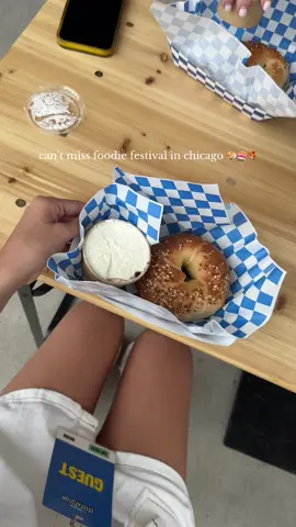 One of the best weekends of summer in Chicago 🤤 If you haven’t heard of #eeeatscon you are in for a TREAT! Every summer @Infatuation Chi puts on a weekend long festival at @The Salt Shed celebrating restaurants around the country.  I was so excited to try @Holey Dough & Co. - a Chicago bagel pop up that had a stand at the festival - it did not disappoint.  Save this for next year’s summer bucket list 🫶🏻 Thank you for inviting me Chase Sapphire & Infatuation #giftedbychase #theinfatuation #eeeats 