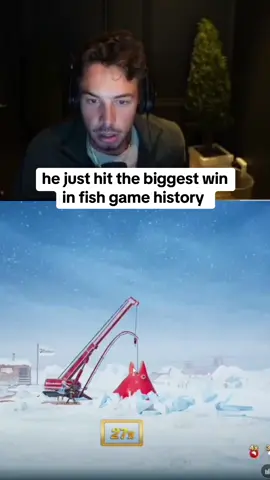 he just hit the biggest win in fish game history #collegestudent #bigfish #kickstreaming 