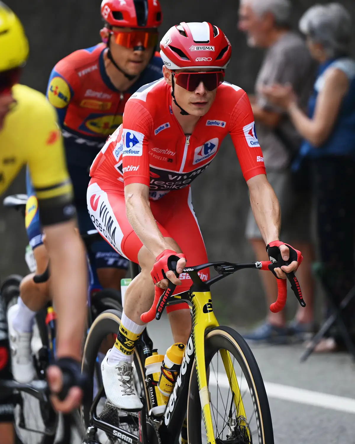 Jonas Vingegaard has fully embraced leading the Vuelta GC on Stage 3 ❤ #cycling #roadcycling #vuelta