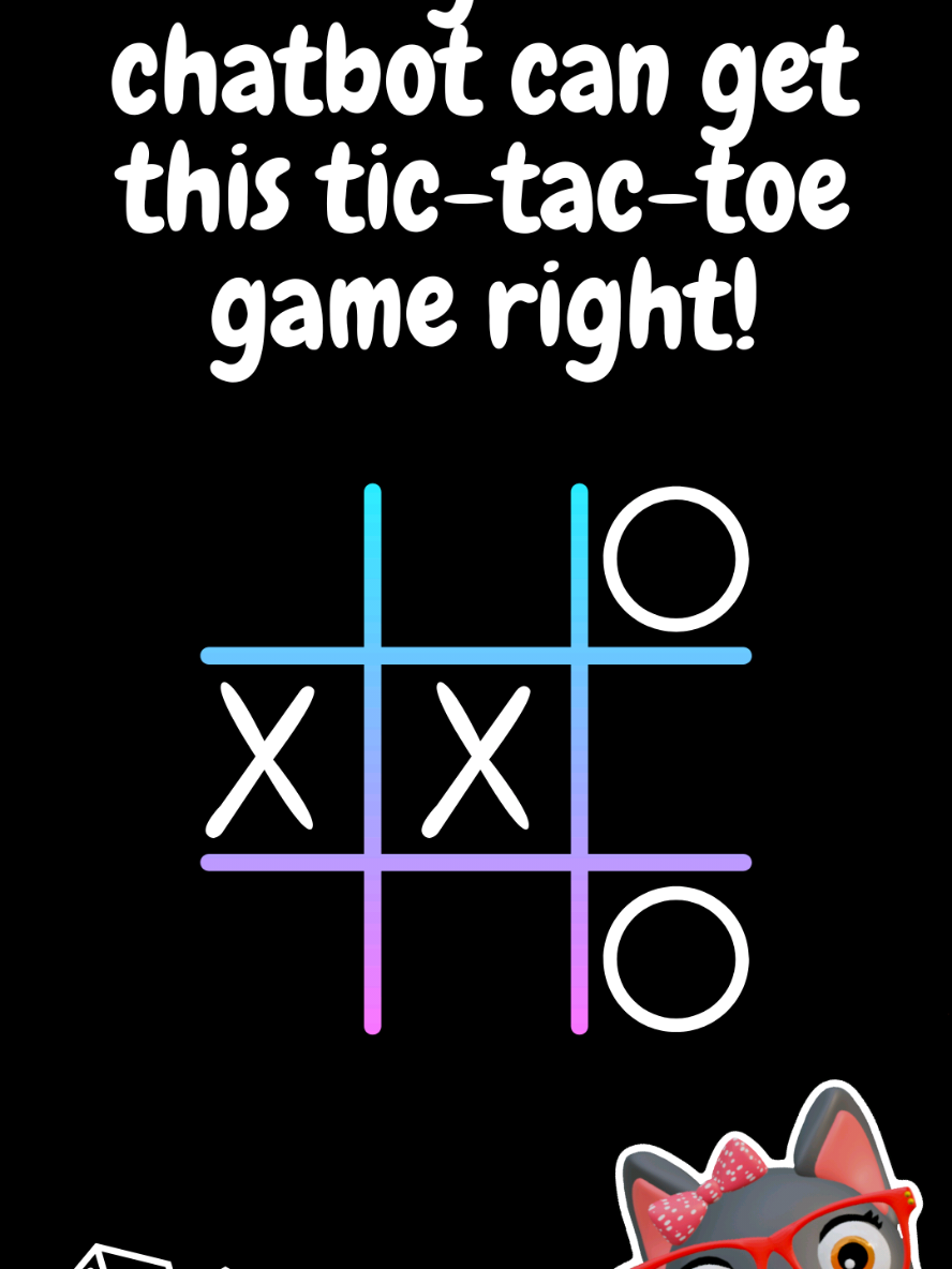 Only one chatbot can get this tic-tac-toe game right! #fyp #ai #Claude #tictactoe #chatgpt