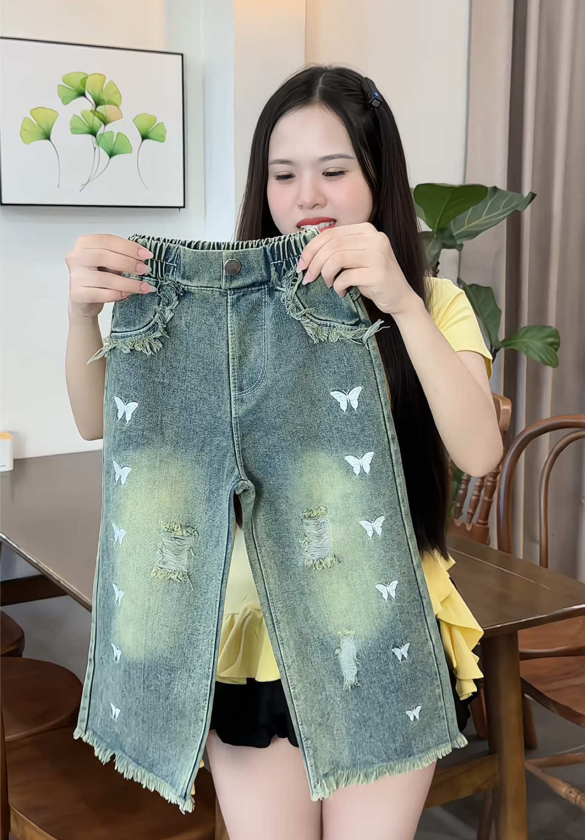 Quần jean ống xuông xinh sang cho bé 8-45kg #thoitrangtreem #quanjeanchobe #phamdiutb 