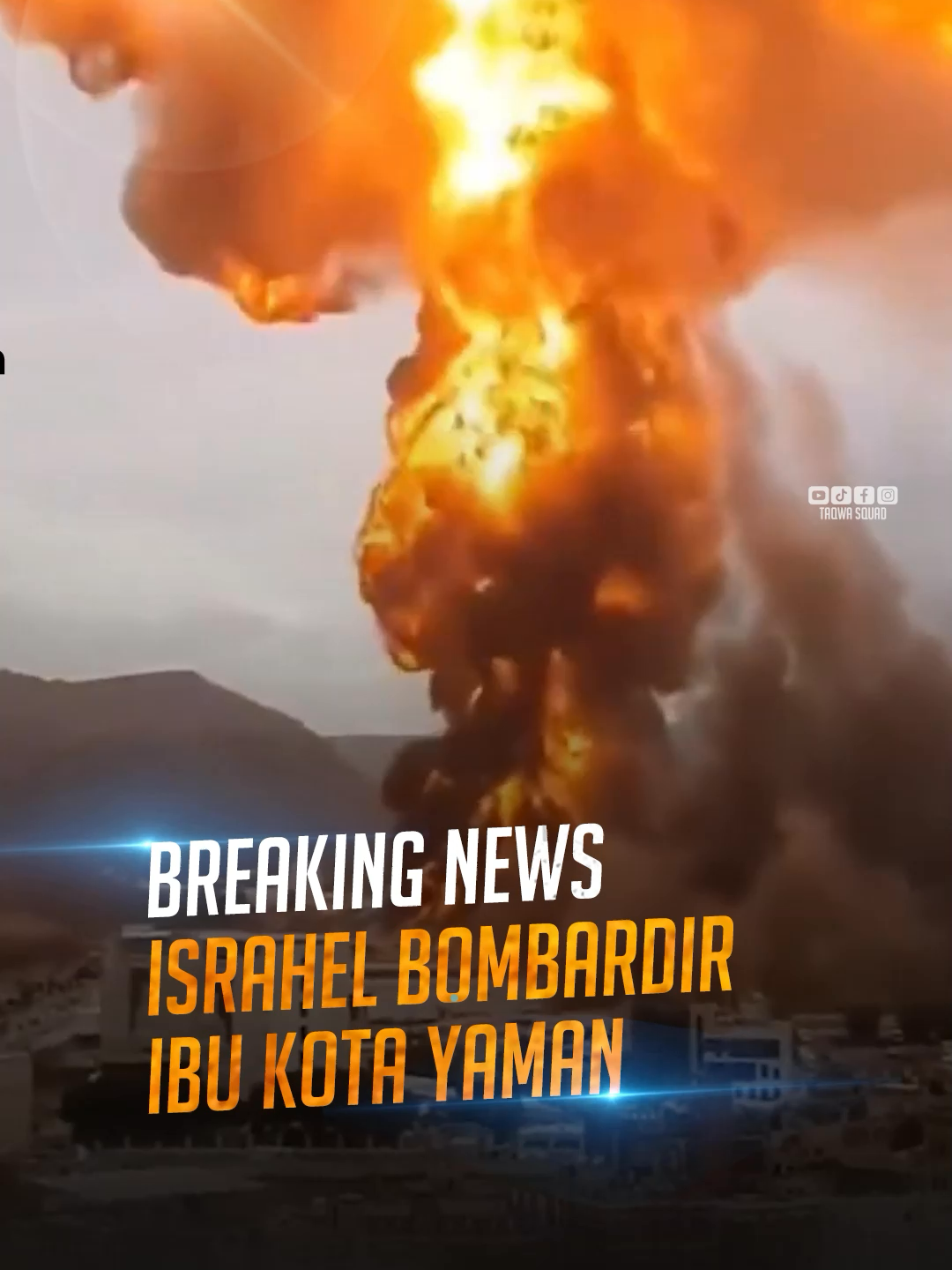 Militer Israhel mengumumkan serangan udara di ibu kota Yaman, Sanaa. Sasaran utama: Istana Kepresidenan serta situs militer di dalamnya, depot bahan bakar, dan pembangkit listrik. Serangan ini disebut sebagai balasan setelah rudal dan drone Houthi terus diluncurkan menuju wilayah Israhel. Koresponden Al Jazeera melaporkan, sedikitnya tiga serangan udara terjadi di dekat daerah Attan, barat daya Sanaa.