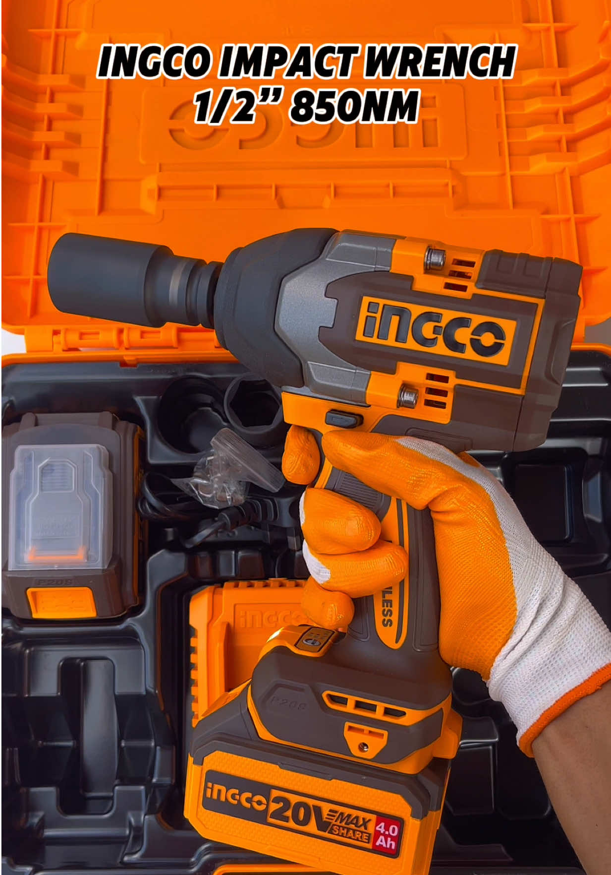 Ingco cordless impact wrench 1/2” 850nm ☎️📞Call/Whatsapp 0717122115 📦Island wide delivery  📍Visit us, Harischandra tool city - godagama, meegoda  #foryou #ingco #harischandratoolcity #automotive #trending #mechanic 