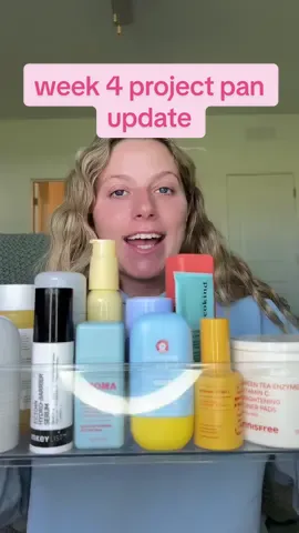 week 4 update of my project pan!! #projectpan #projectpanupdate #empties #influencerprojectpan 