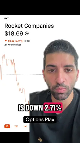 While everyone is focused on Opendoor and Offerpad, Rocket Companies, ticker symbol RKT, is down. The company could potentially profit extremely well from a rate cut and call options expiring October 3rd are slightly discounted with the stock down roughly 2%. While the stock would perform extremely well on a rate cut, if one does not come to pass then this option would likely lose value quickly #options #optionstrader #options101 #stockoptions #investing