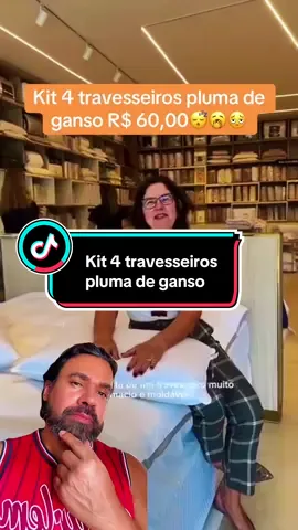 Kit 4 travesseiros pluma de ganso #kit4plumadeganso #tiktokshop #fyp #viral #foryoupage 