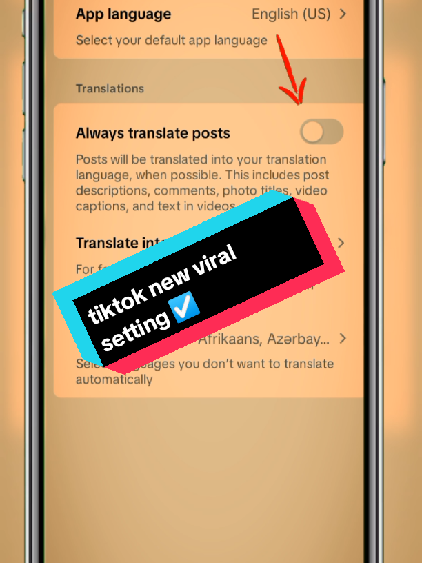 tiktok new setting on #fyp#viralvideo #foryoupage #foruou#foryour#tiktoksetting5 