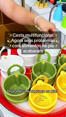 ✨ Chega de resto de alimentos e pia desorganizada! Com a Tigela de Drenagem Multifuncional você lava, escorre e organiza sua pia  de forma prática e rápida. 👉 Se quiser o link digite “Queto” que te envio! #cozinha #utensilios #utilidadesdomesticas #cozinhapratica #vidanacozinha 