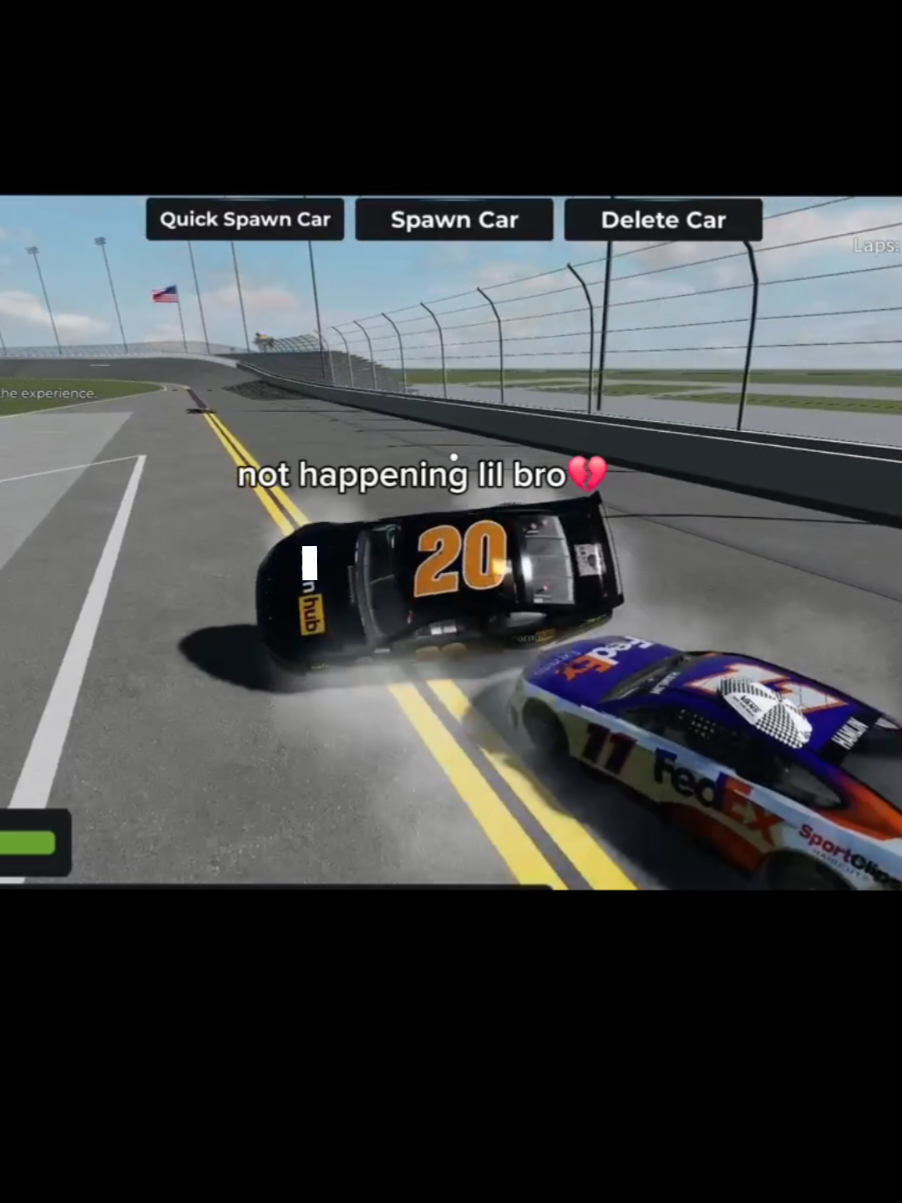 Ts car so tuff. #justdaytona #daytona #justdaytonacrash #roblox #nascar 