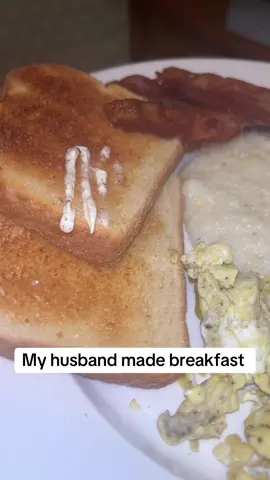 Breakfast by my husband 🥰🫶🏾🤞🏾😘😍 #lovemyhusband #family #thankful 