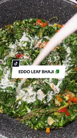 Eddo leaf bhaji is top tier Guyanese foods. Eating this with rice or roti? 😀🇬🇾 • • • #tastingguyana #cookingseries #eddoleaf #guyanesefood #surithefoodie 
