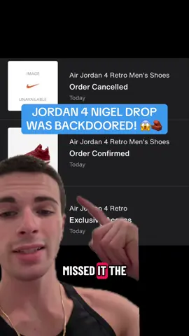 JORDAN 4 NIGEL DROP WAS BACKDOORED! 😱🧱 #thecopclub #jordan4 #sneakerdrop #nigelslyvester #snkrsapp 
