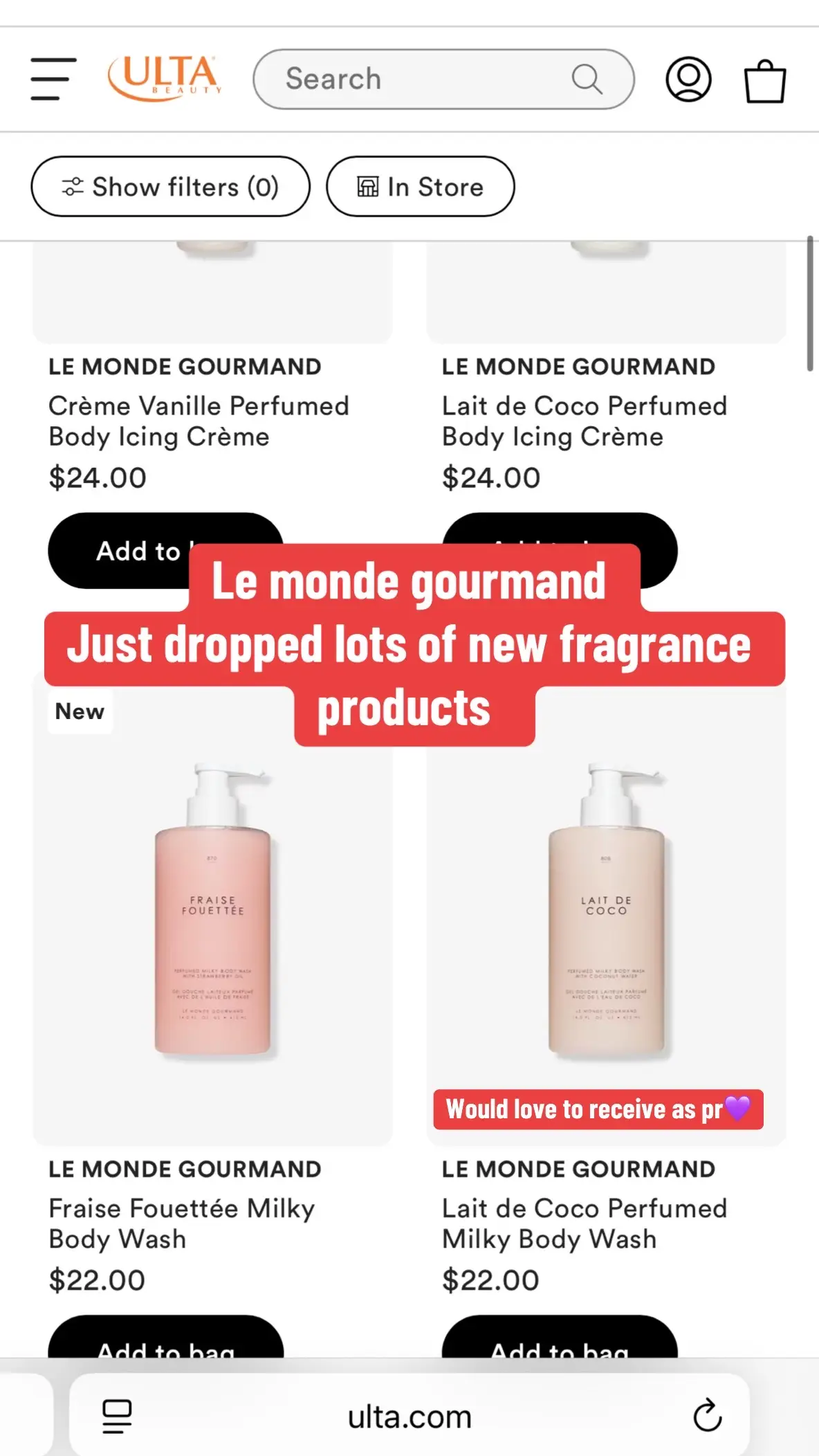 Le monde gourmand new releases  They dropped so much new bodycare and fragrance on ulta! 🔗 on my page and below! #lemondegourmand #gourmandfragrance #gourmand #bodycareproducts #newrelease @Le Monde Gourmand 