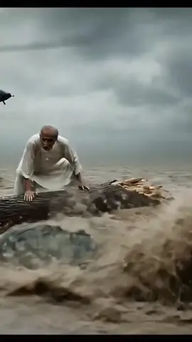 military Man rescue the Old man in flood #pakistan #bunair #kpkflood #rescue #flood 