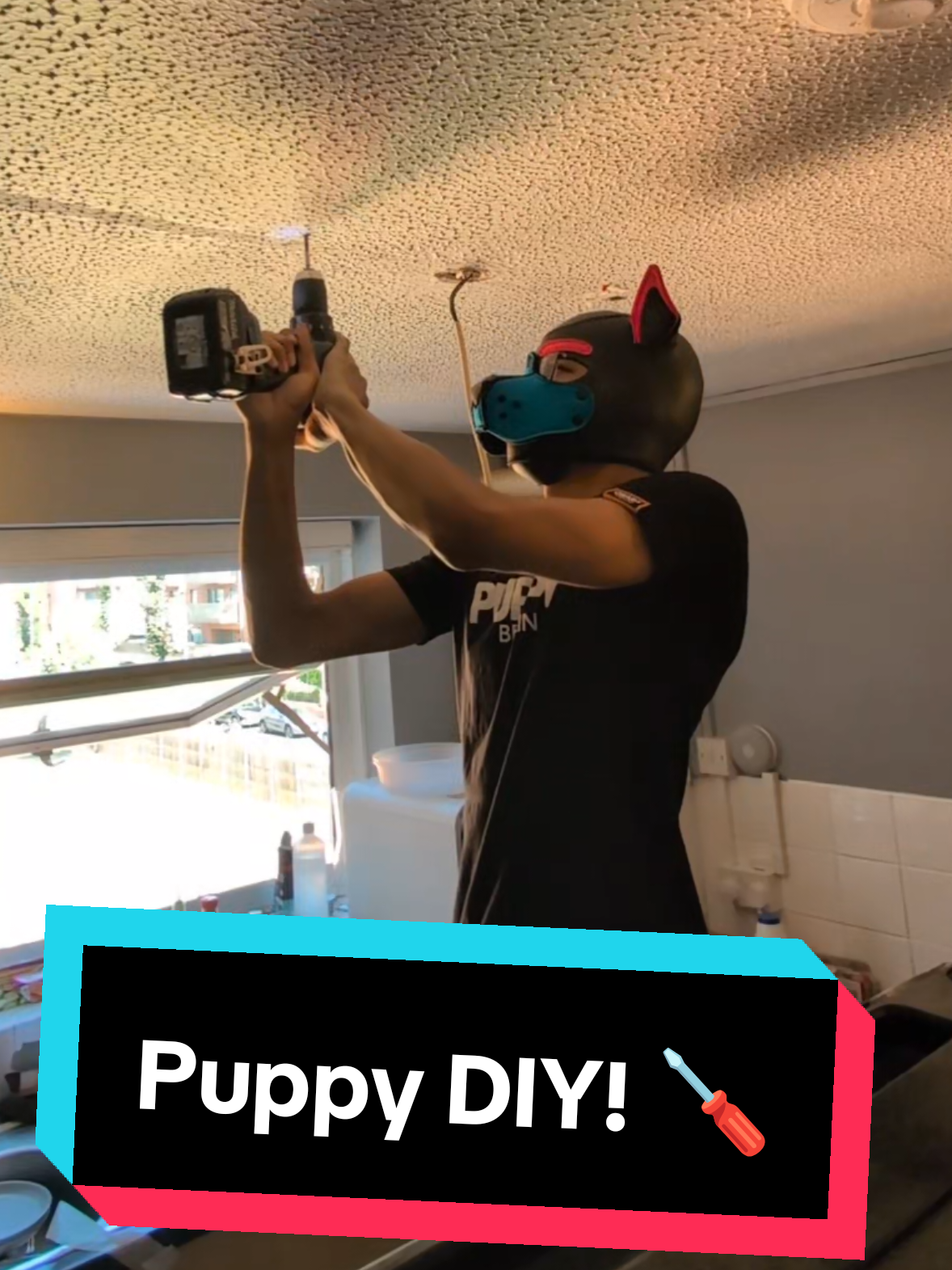 Puppy DIY! 🪛 #pup #pupplaycommunity #puphood #pupsoftiktok #puppyplay 