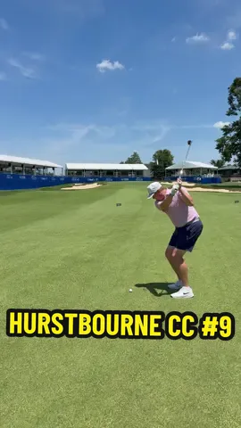 Hurstbourne CC with the stands for the Isco. Little flip wedge in to get up and down for birdie !!!! #golftok #nike #titleist #golftips 