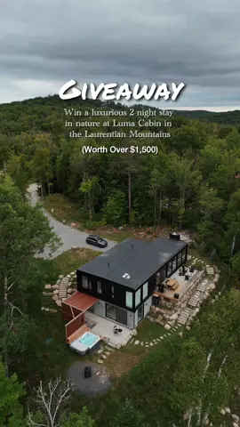Visit my Instagram @ferlattez to enter the giveaway! 🌿📸🥾⛰️ #nature #cabin #chalet #montreal #quebec 