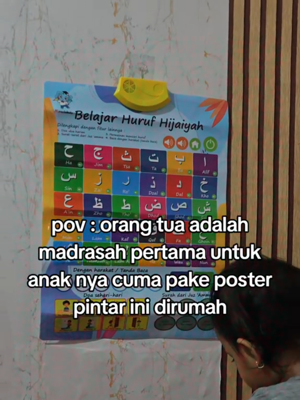 orang tua adalah madrasah pertama yuk ajarkan sambil bermain dengan poster pintar bersuara #postersuarahijaiyah #postersuaraedukasi #posterbelajar #edukasianak 