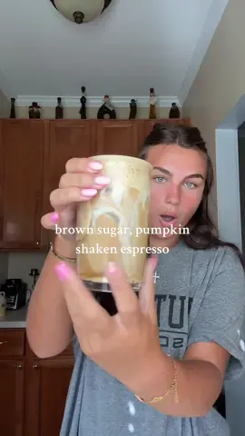 brown sugar, pumpkin shaken espresso 🎃☕️🍂 @Nespresso #coffee #athomecoffee #coffeetiktok #pumpkincoffee 