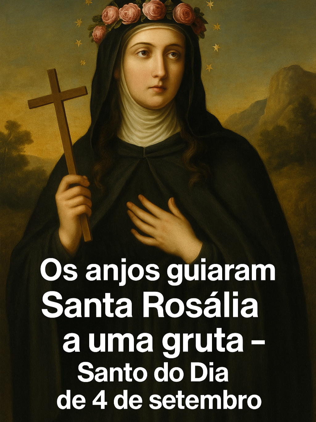 Santa Rosália: eremita, mística e libertadora de Palermo da peste. Santo do Dia de 4 de Setembro.  Fonte: https://ipco.org.br/04-09-santa-rosalia-virgem-2/ #IPCO #SantaRosália #SantoDoDia #Hagiografia #FéCatólica #Devoção